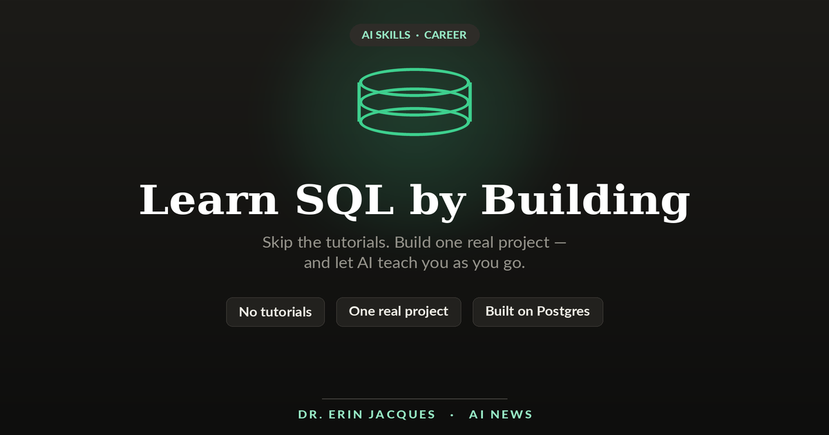 How I'd Learn SQL From Scratch — Without a Single Boring Tutorial | Dr ...