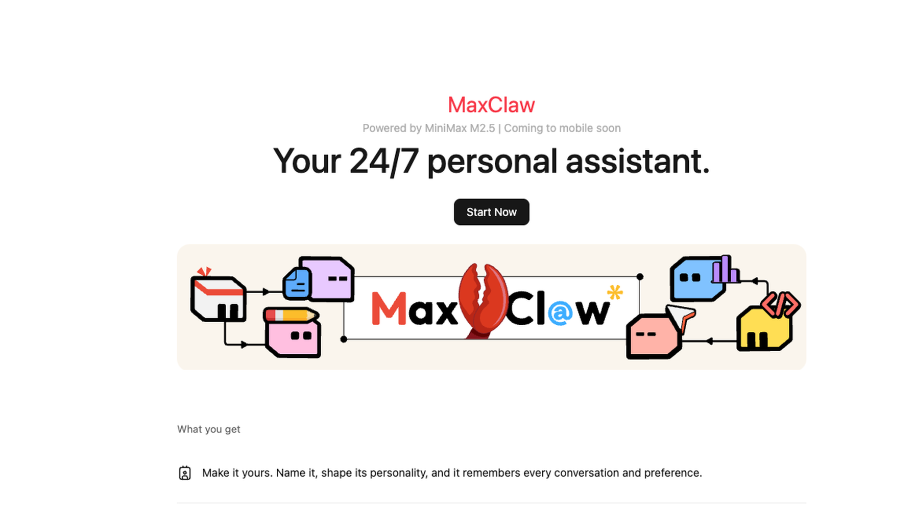 MaxClaw by MiniMax — one-click hosted OpenClaw deployment powered by MiniMax M2.5