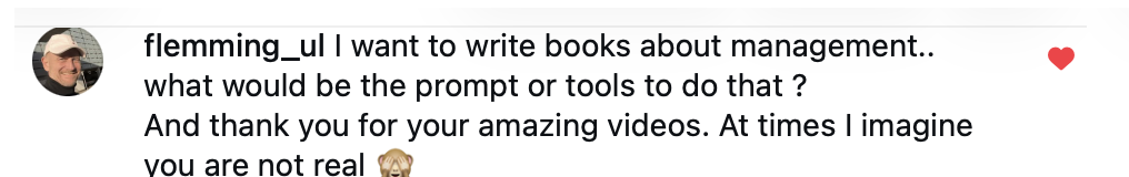 flemming_ul: I want to write books about management.. what would be the prompt or tools to do that?